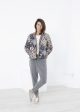 Deione Coat in Graphite Floral For Discount