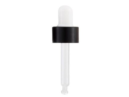 White Rubber Glass Dropper for 18mm neck size bottle Online Sale