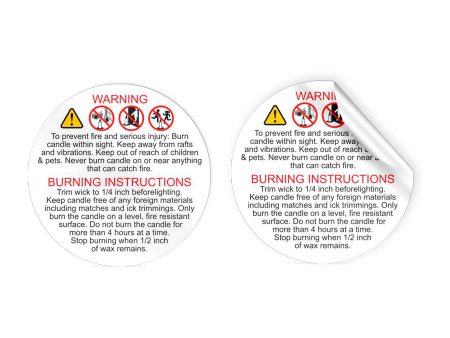 Candle Warning Paper Stickers Fashion