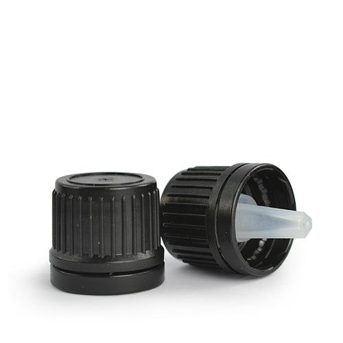 18mm Black Seal Cap and Clear Inner Lid for Dropper Bottle Online Hot Sale