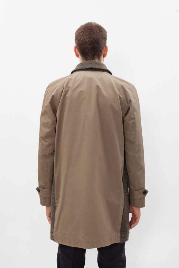 Raglan Maniche Coat in Olive Online Sale