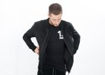 Broken Leather Bomber in Black Online