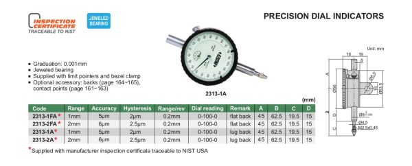 INSIZE Dial Indicator - Precision Cheap