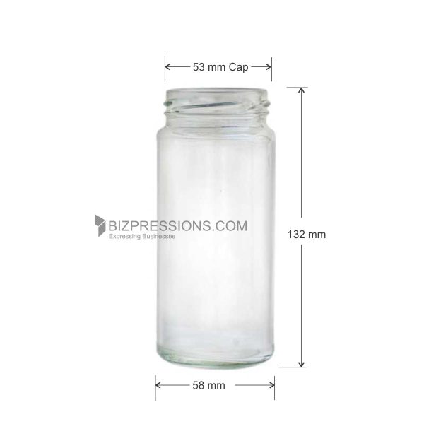 250ml Bamboo Glass Jar with 53mm Lug Cap Sale