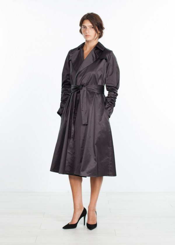 Trench Coat in Black Cheap