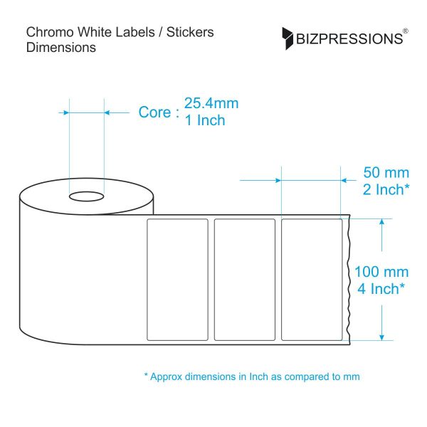 Chromo White Label Sticker Roll Without Ribbon For Sale